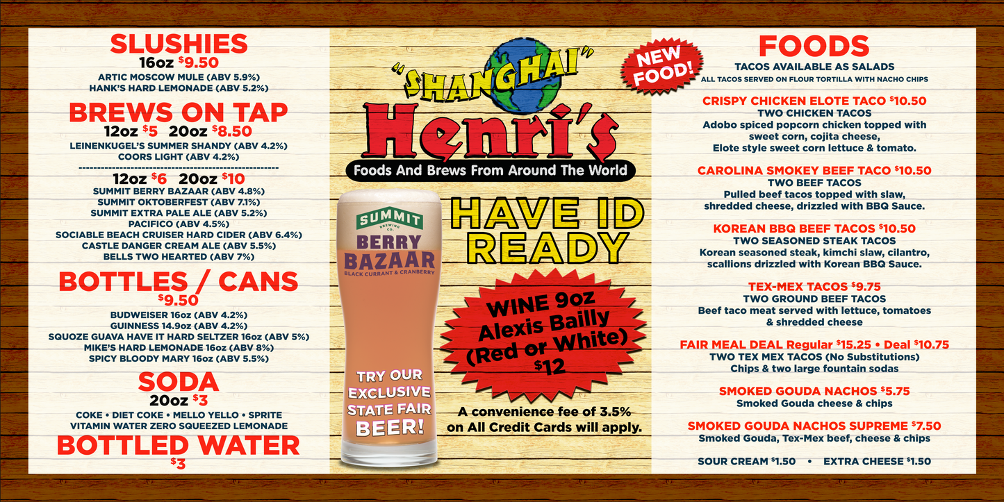 Our Menu