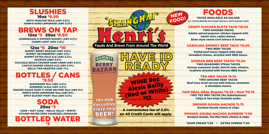 Our Menu